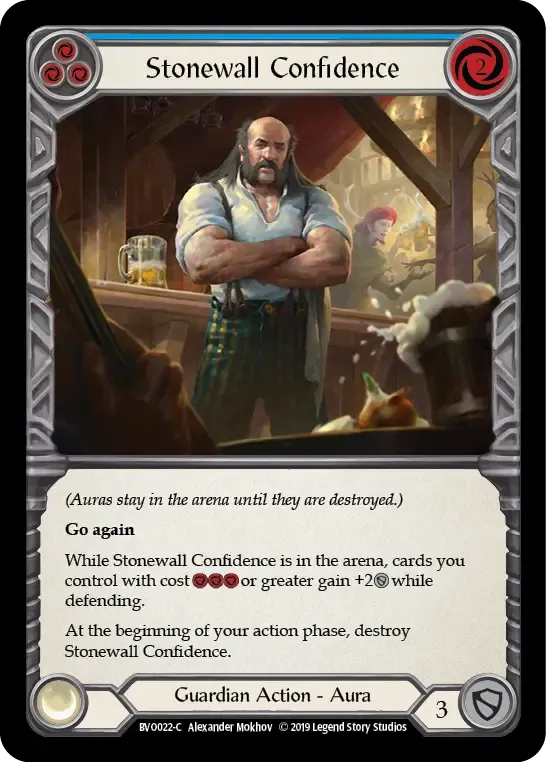 Stonewall Confidence (Blue) — Bravo, Showstopper - Hero Deck — Flesh and Blood