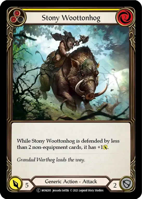 Stony Woottonhog (Yellow) — Monarch - Unlimited — Flesh and Blood