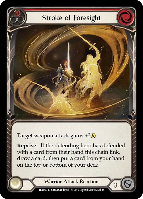 Stroke of Foresight (Red) — Dorinthea Ironsong - Hero Deck — Flesh and Blood