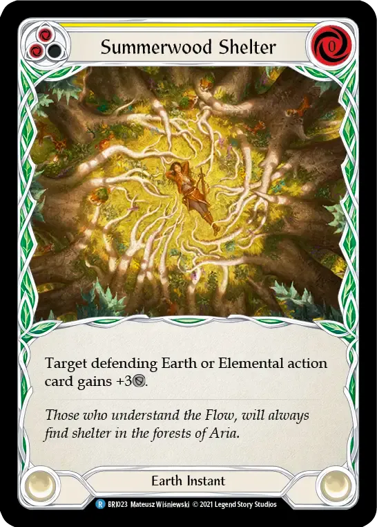 Summerwood Shelter (Yellow) — Briar - Blitz Deck — Flesh and Blood