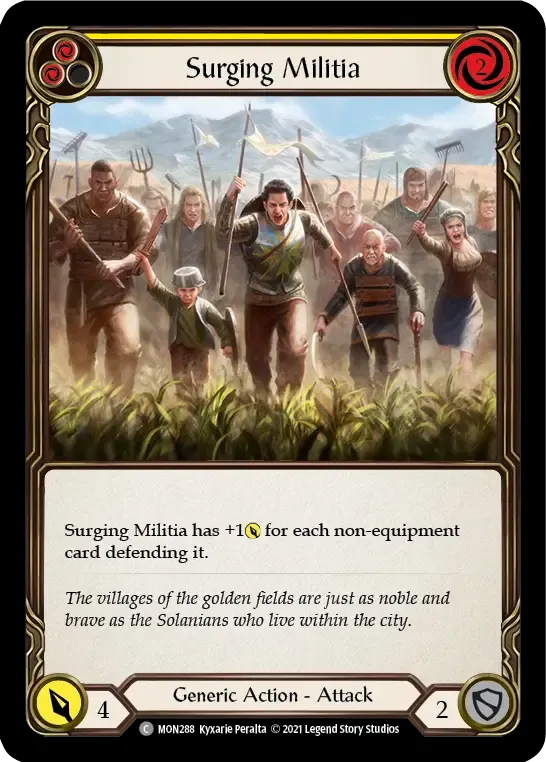 Surging Militia (Yellow) — Monarch — Flesh and Blood