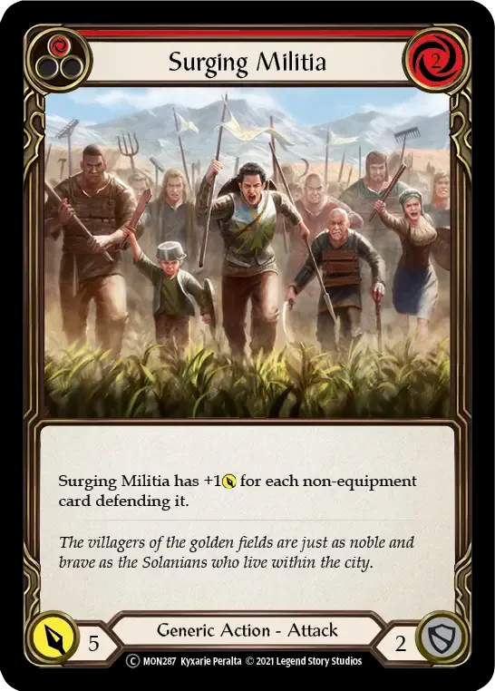 Surging Militia (Red) from Monarch - Unlimited - Flesh and Blood