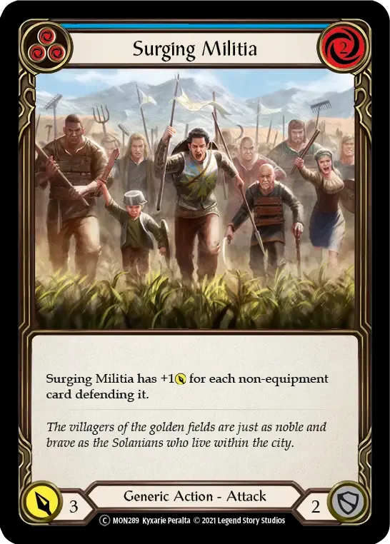Surging Militia (Blue) — Monarch - Unlimited — Flesh and Blood