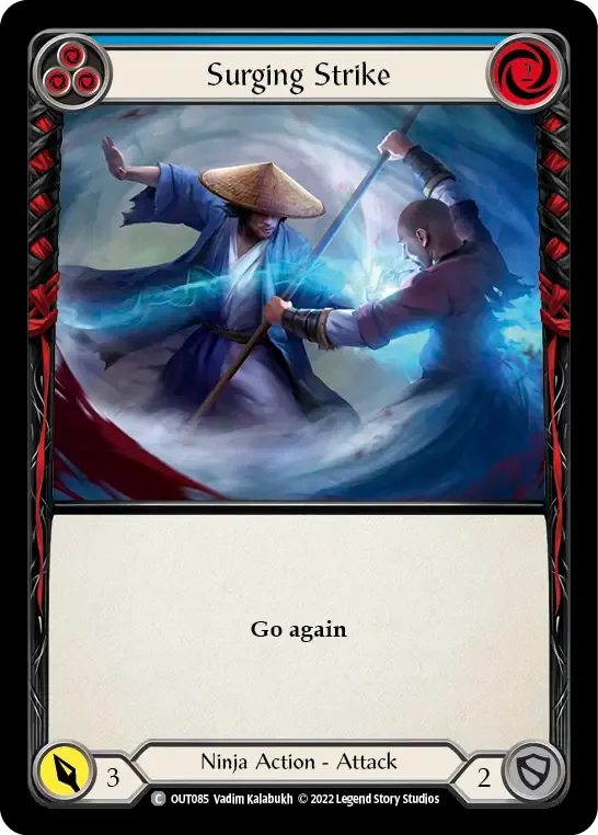 Surging Strike (Blue) — Outsiders — Flesh and Blood