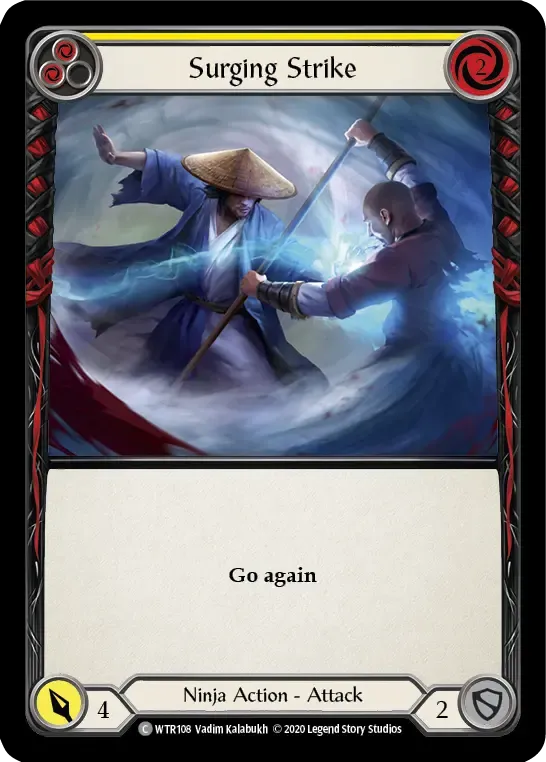 Surging Strike (Yellow) — Welcome to Rathe - Unlimited — Flesh and Blood