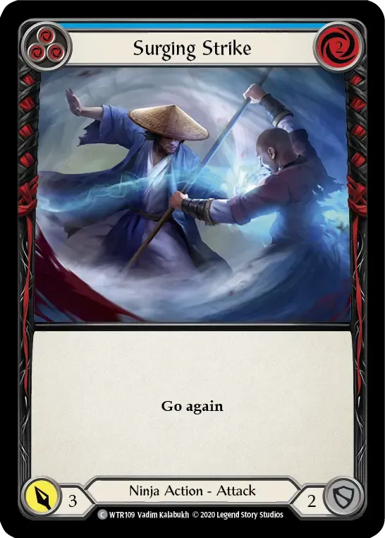 Surging Strike (Blue) — Welcome to Rathe - Unlimited — Flesh and Blood