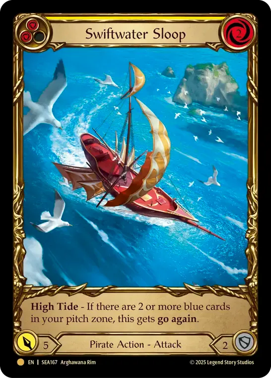 Swiftwater Sloop (Yellow) — High Seas - Treasure Pack — Flesh and Blood