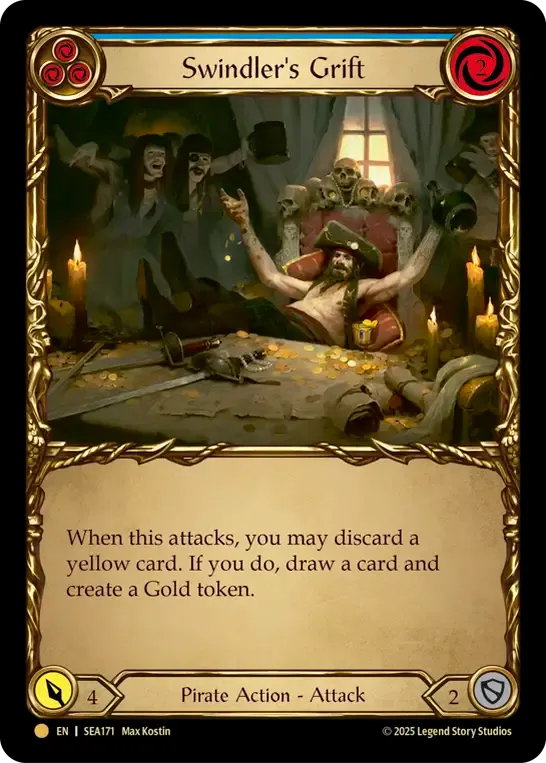 Swindler's Grift (Blue) from High Seas - Treasure Pack - Flesh and Blood