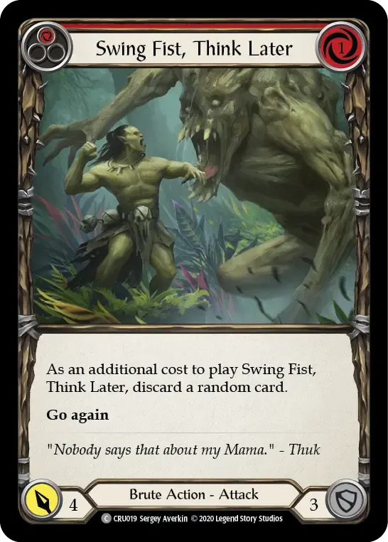 Swing Fist, Think Later (Red) — Crucible of War — Flesh and Blood