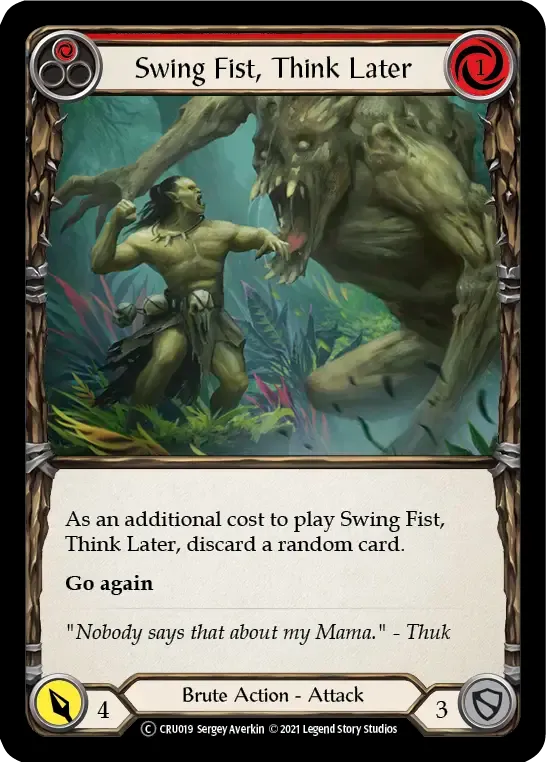 Swing Fist, Think Later (Red) — Crucible of War - Unlimited — Flesh and Blood
