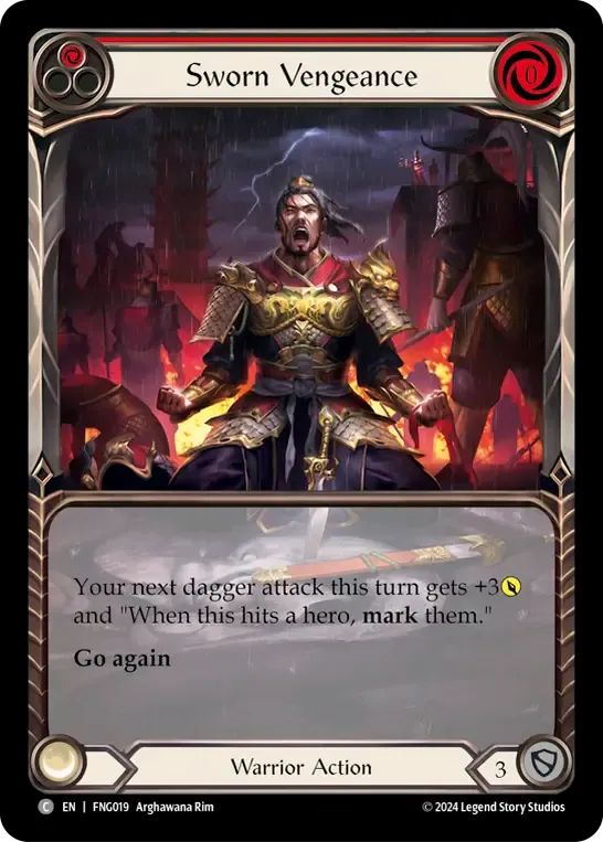 Sworn Vengeance (Red) from The Hunted Blitz Deck - Fang - Flesh and Blood