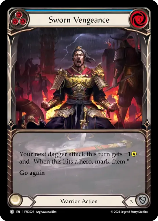 Sworn Vengeance (Blue) — The Hunted Blitz Deck - Fang — Flesh and Blood
