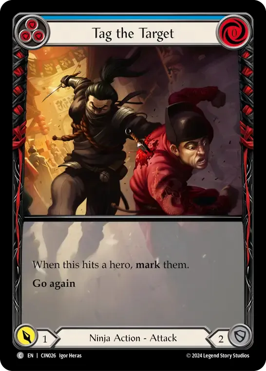 Tag the Target (Blue) — The Hunted Blitz Deck - Cindra — Flesh and Blood