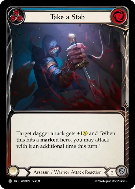 Take a Stab (Blue) — The Hunted Blitz Deck - Arakni, Web of Deceit — Flesh and Blood