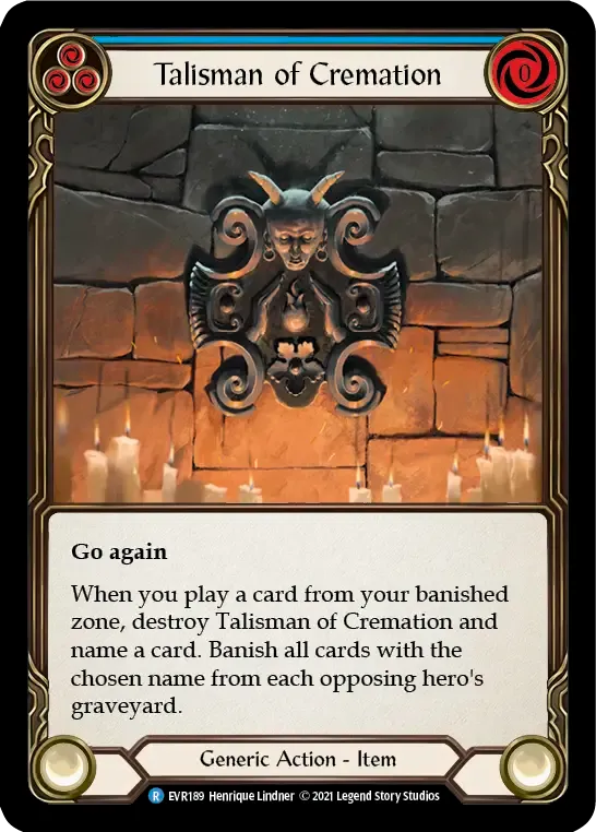 Talisman of Cremation (Blue) — Everfest — Flesh and Blood