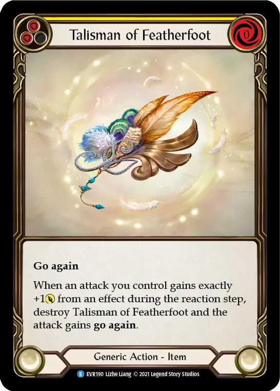Talisman of Featherfoot (Yellow) — Everfest — Flesh and Blood