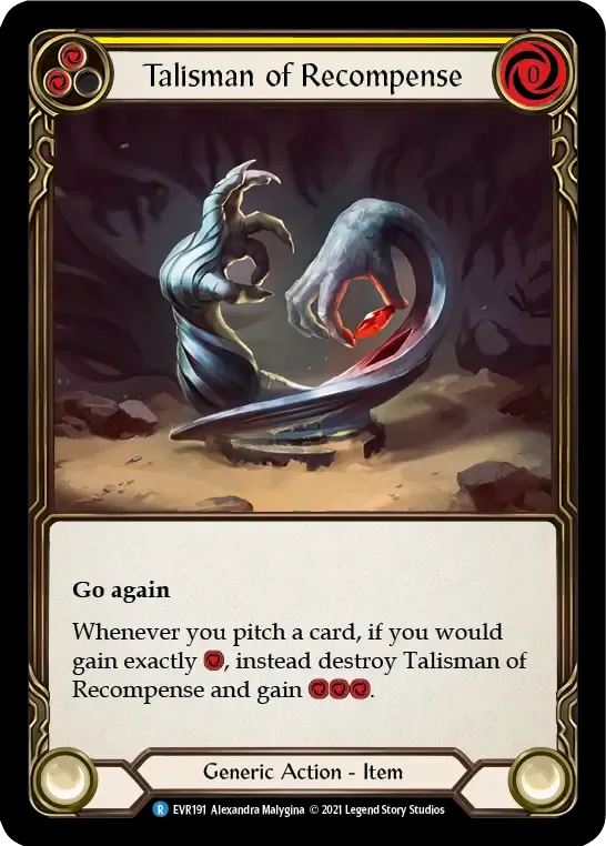 Talisman of Recompense (Yellow) — Everfest — Flesh and Blood