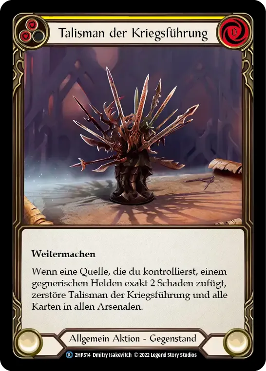 Talisman of Warfare (Yellow) — History Pack 2 - Black Label — Flesh and Blood