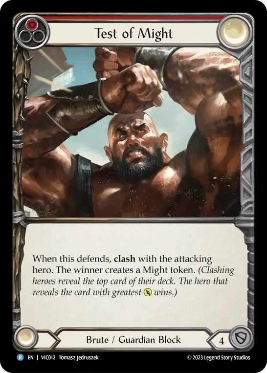 Test of Might (Red) — Victor - Heavy Hitters Blitz Deck — Flesh and Blood