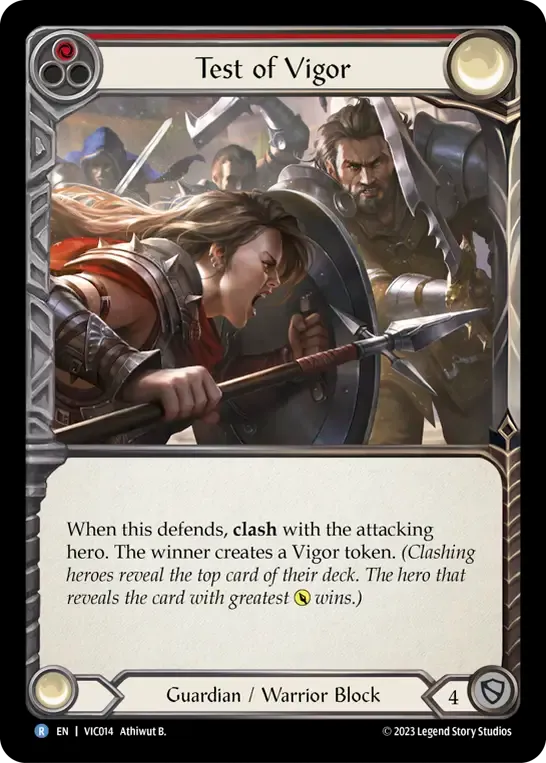 Test of Vigor (Red) — Victor - Heavy Hitters Blitz Deck — Flesh and Blood