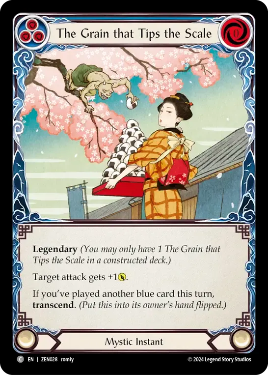The Grain that Tips the Scale (Blue) — Zen - Blitz Deck — Flesh and Blood