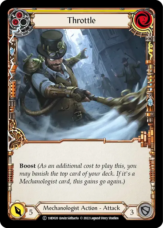 Throttle (Yellow) — Dash - Blitz Deck — Flesh and Blood