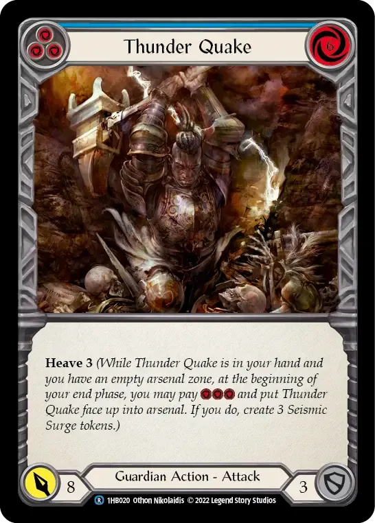 Thunder Quake (Blue) from Bravo - Blitz Deck - Flesh and Blood