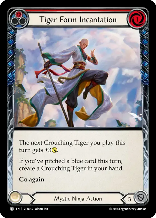 Tiger Form Incantation (Red) from Zen - Blitz Deck - Flesh and Blood