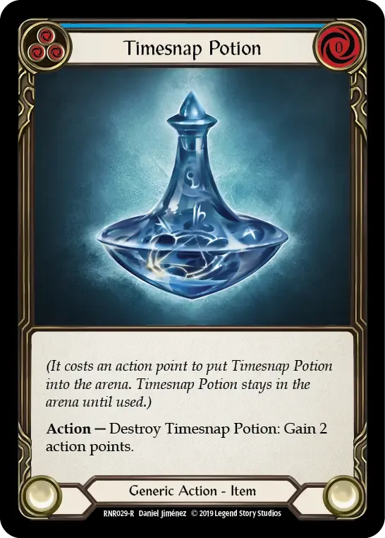 Timesnap Potion (Blue) — Rhinar, Reckless Rampage - Hero Deck — Flesh and Blood