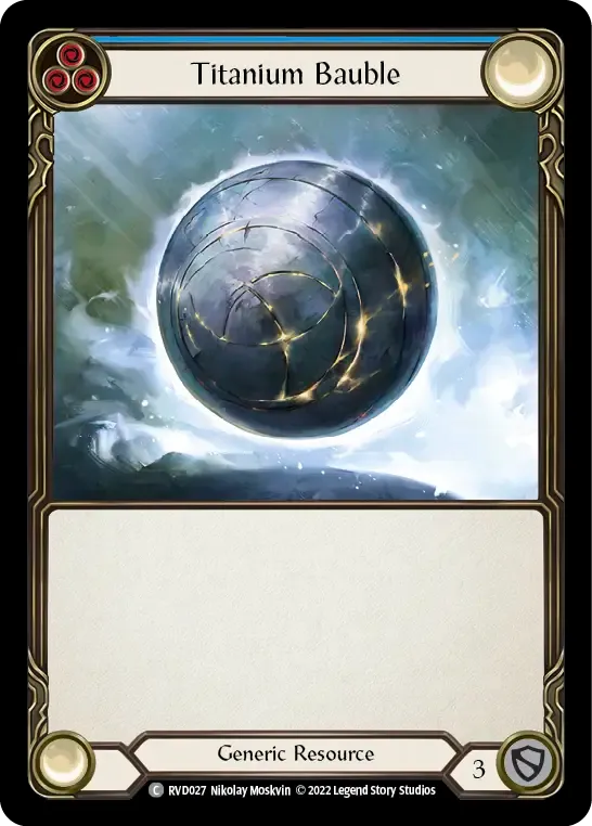 Titanium Bauble (Blue) — Classic Battles: Rhinar vs Dorinthea — Flesh and Blood