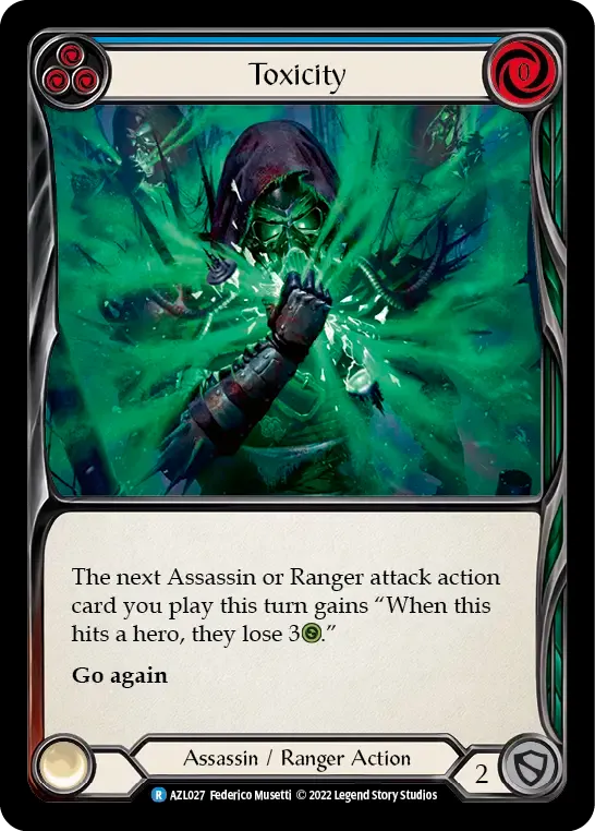 Toxicity (Blue) from Azalea - Blitz Deck - Flesh and Blood