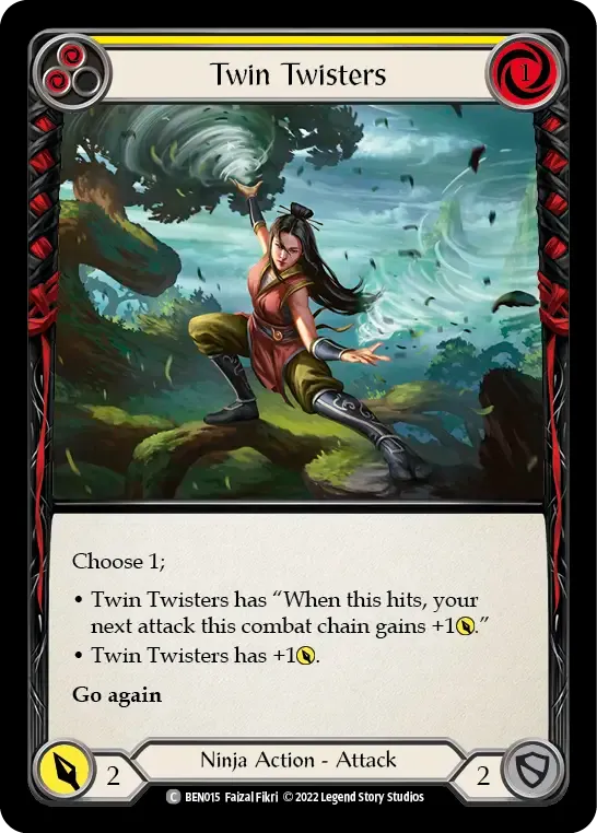 Twin Twisters (Yellow) — Benji - Blitz Deck — Flesh and Blood
