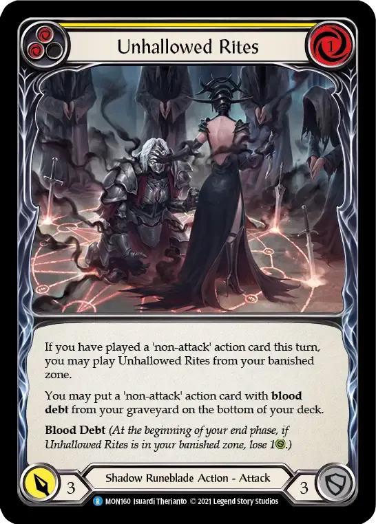 Unhallowed Rites (Yellow) — Monarch — Flesh and Blood