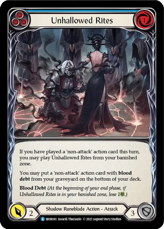 Unhallowed Rites (Blue) — Monarch — Flesh and Blood
