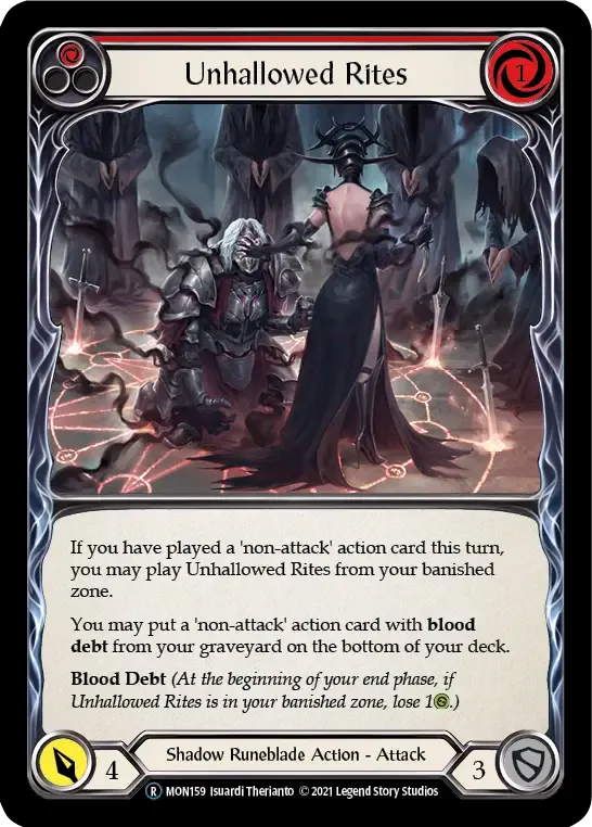 Unhallowed Rites (Red) — Monarch - Unlimited — Flesh and Blood