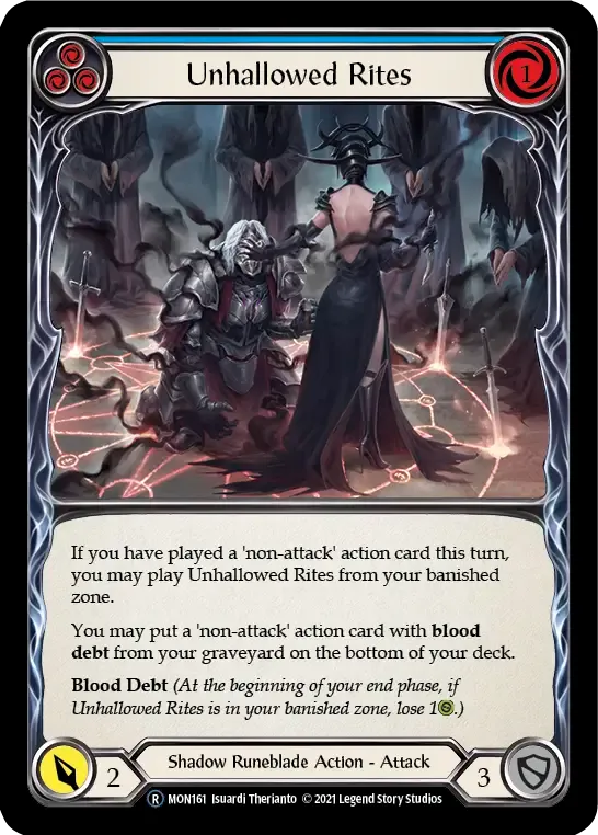 Unhallowed Rites (Blue) — Monarch - Unlimited — Flesh and Blood
