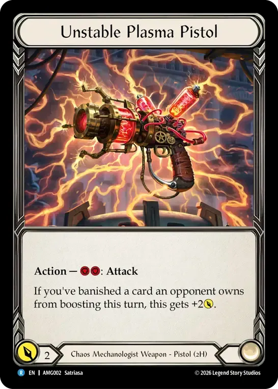 Unstable Plasma Pistol from Armory Deck - Min, Genius - Flesh and Blood