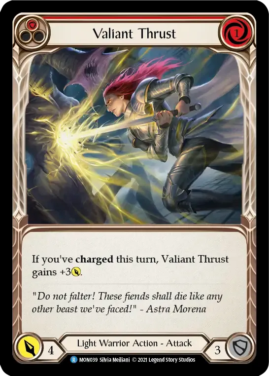 Valiant Thrust (Red) — Monarch — Flesh and Blood