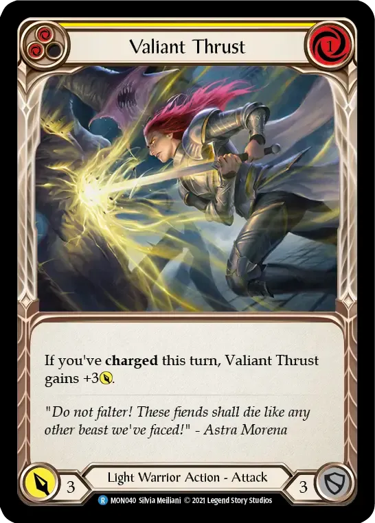 Valiant Thrust (Yellow) — Monarch — Flesh and Blood