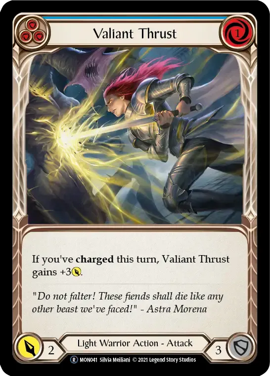 Valiant Thrust (Blue) from Monarch - Unlimited - Flesh and Blood