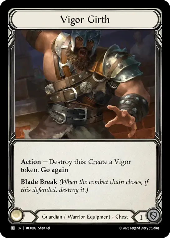 Vigor Girth — Betsy - Heavy Hitters Blitz Deck — Flesh and Blood