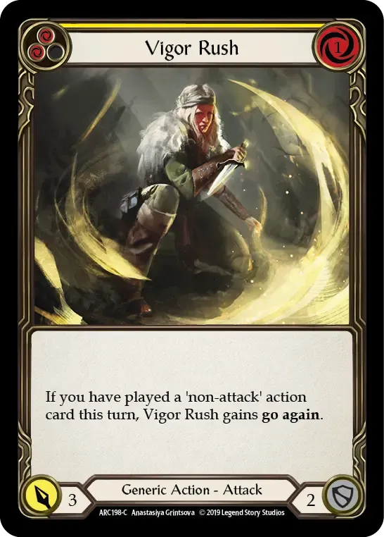 Vigor Rush (Yellow) — Arcane Rising — Flesh and Blood