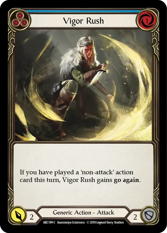 Vigor Rush (Blue) — Arcane Rising — Flesh and Blood