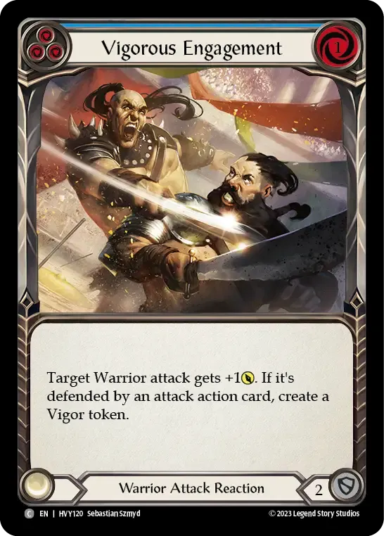 Vigorous Engagement (Blue) — Heavy Hitters — Flesh and Blood