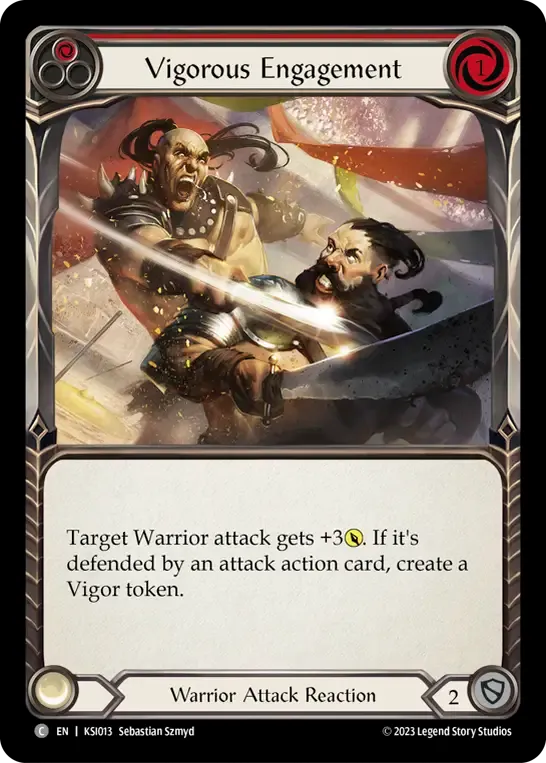 Vigorous Engagement (Red) — Kassai - Heavy Hitters Blitz Deck — Flesh and Blood