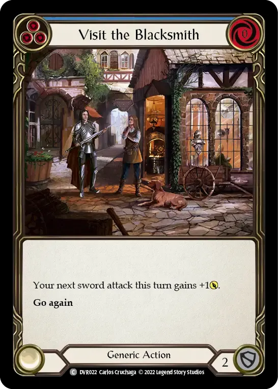 Visit the Blacksmith (Blue) — Classic Battles: Rhinar vs Dorinthea — Flesh and Blood
