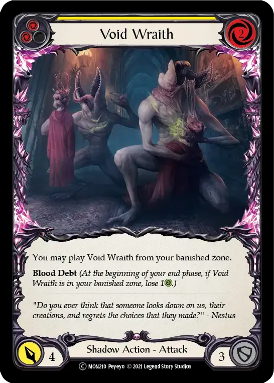 Void Wraith (Yellow) from Monarch - Unlimited - Flesh and Blood