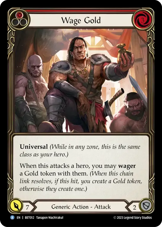 Wage Gold (Red) — Betsy - Heavy Hitters Blitz Deck — Flesh and Blood