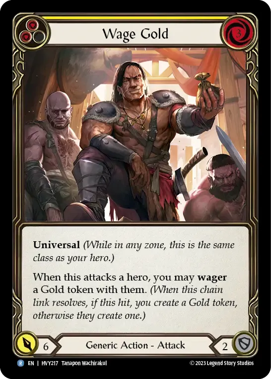 Wage Gold (Yellow) from Heavy Hitters - Flesh and Blood