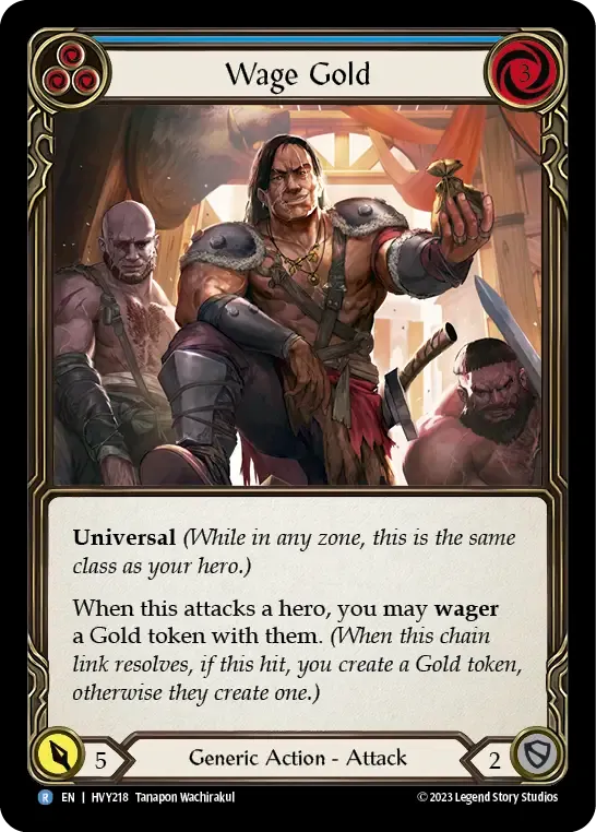Wage Gold (Blue) — Heavy Hitters — Flesh and Blood